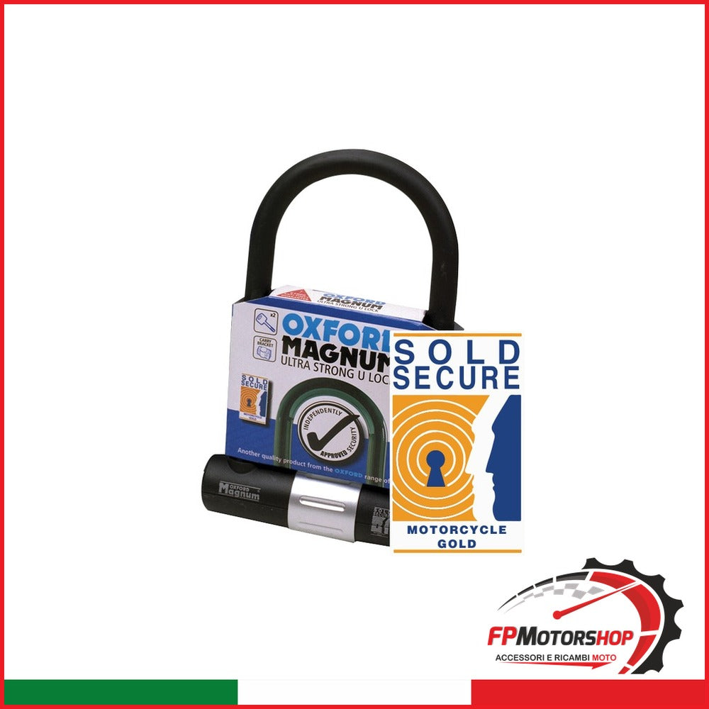 LUCCHETTO AD ARCO MAGNUM 170mm(L)X 270mm (H) NERO OXFORD C800391 - foto brandizzata