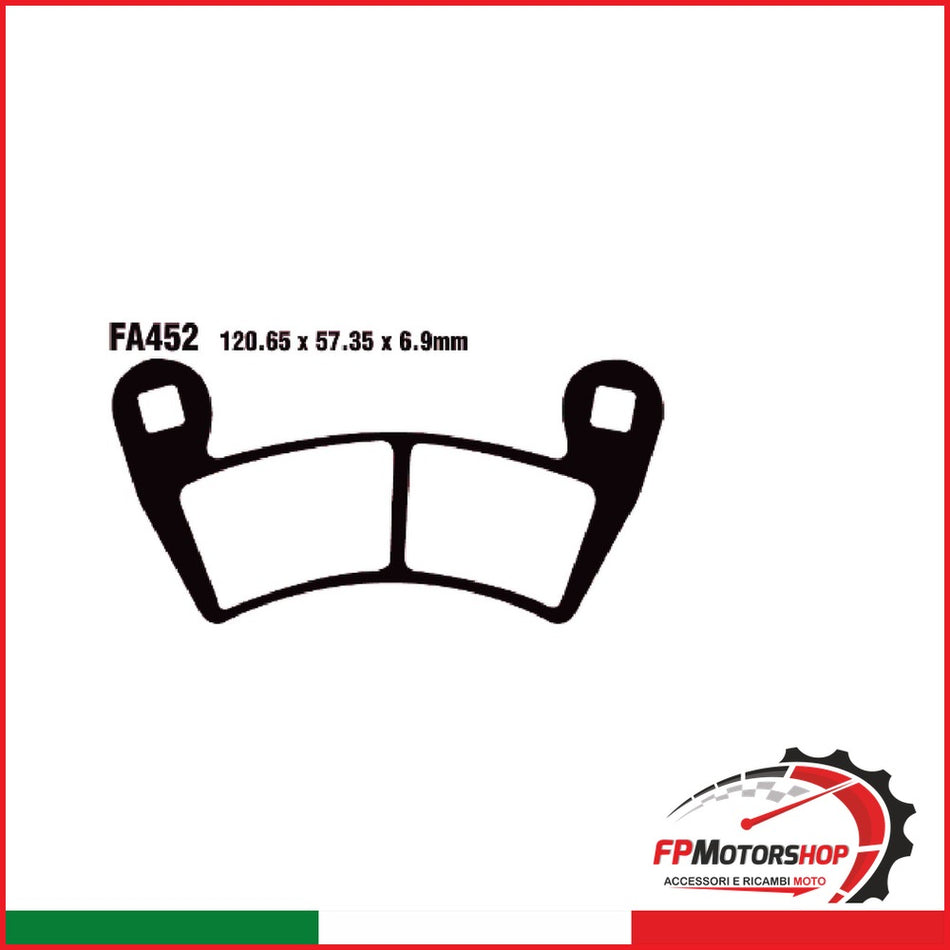 PASTIGLIE FRENO MOTO EBC FA452TT TT POLARIS RANGER 500 08- RAMGER 800/700/500