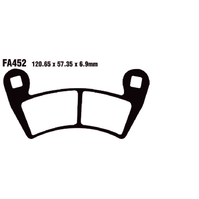 PASTIGLIE FRENO MOTO EBC FA452TT TT POLARIS RANGER 500 08- RAMGER 800/700/500