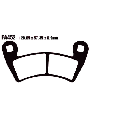 PASTIGLIE FRENO MOTO EBC FA452TT TT POLARIS RANGER 500 08- RAMGER 800/700/500