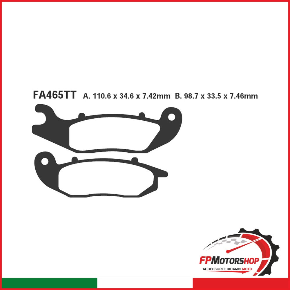 PASTIGLIE FRENO MOTO EBC FA465TT TT 125 TERRA/ADVENTU RE 07- DAL 2007 DERBI VENT
