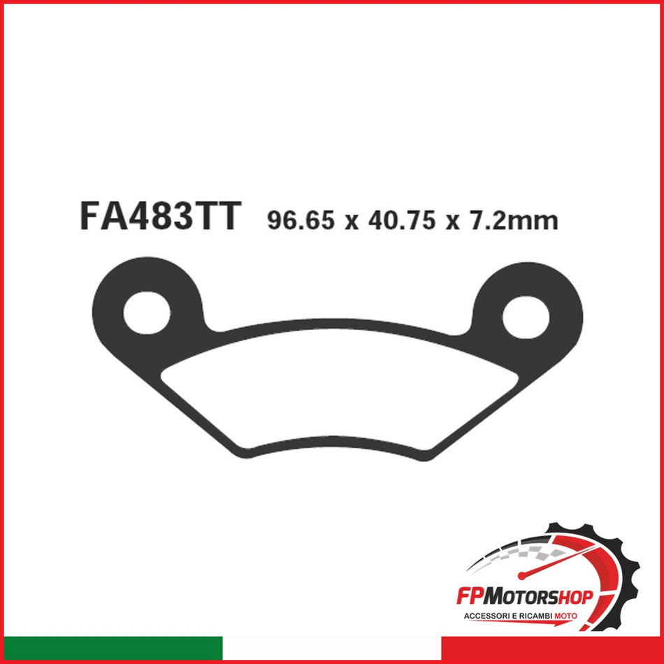 PASTIGLIE FRENO MOTO EBC FA483TT TT QUADZILLA 09- KEEWAY GTX300 300/320 QZ