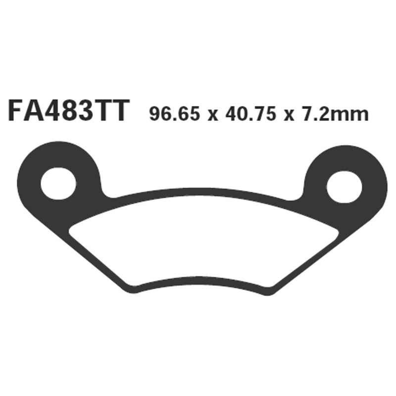 PASTIGLIE FRENO MOTO EBC FA483TT TT QUADZILLA 09- KEEWAY GTX300 300/320 QZ