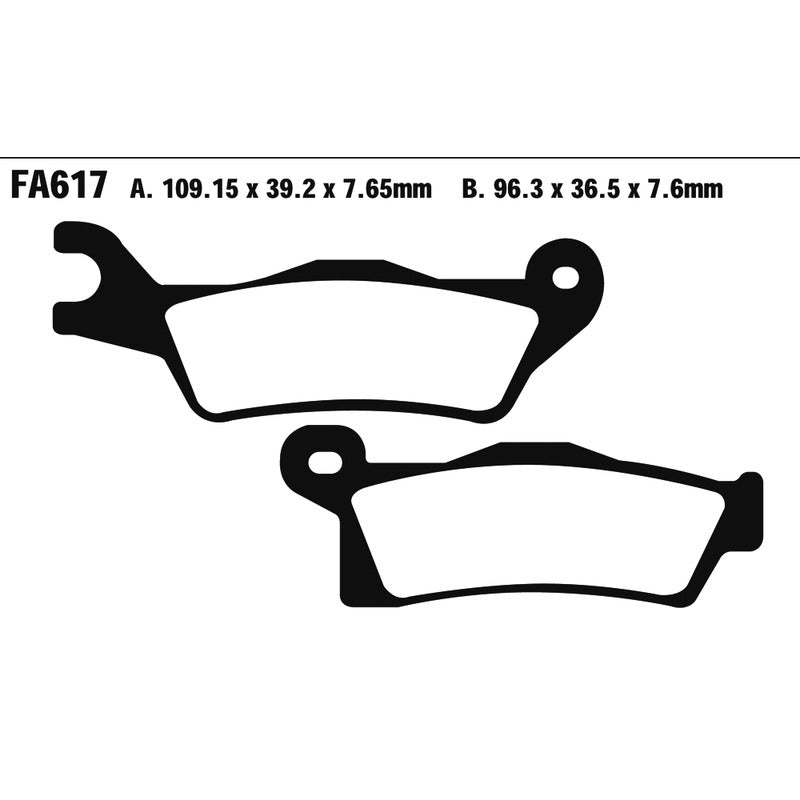 PASTIGLIE FRENO MOTO EBC FA617TT TT CAN AM OUTLANDER 21- RENEGADE 800/1000 DAL