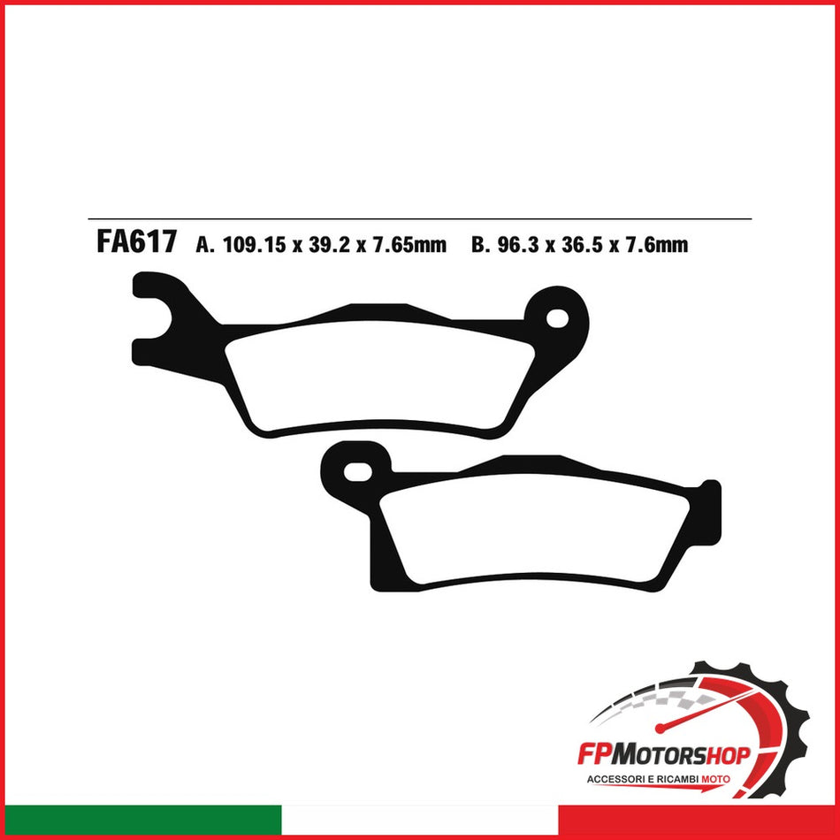 PASTIGLIE FRENO MOTO EBC FA617TT TT CAN AM OUTLANDER 21- RENEGADE 800/1000 DAL