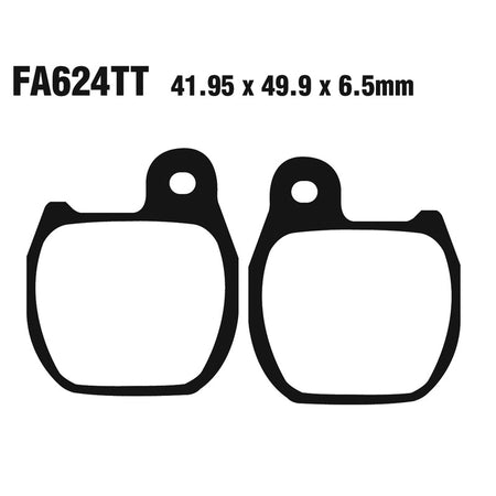 PASTIGLIE FRENO MOTO EBC FA624TT TT HONDA TLM 250 88- 92 250/260 93 1988-1992