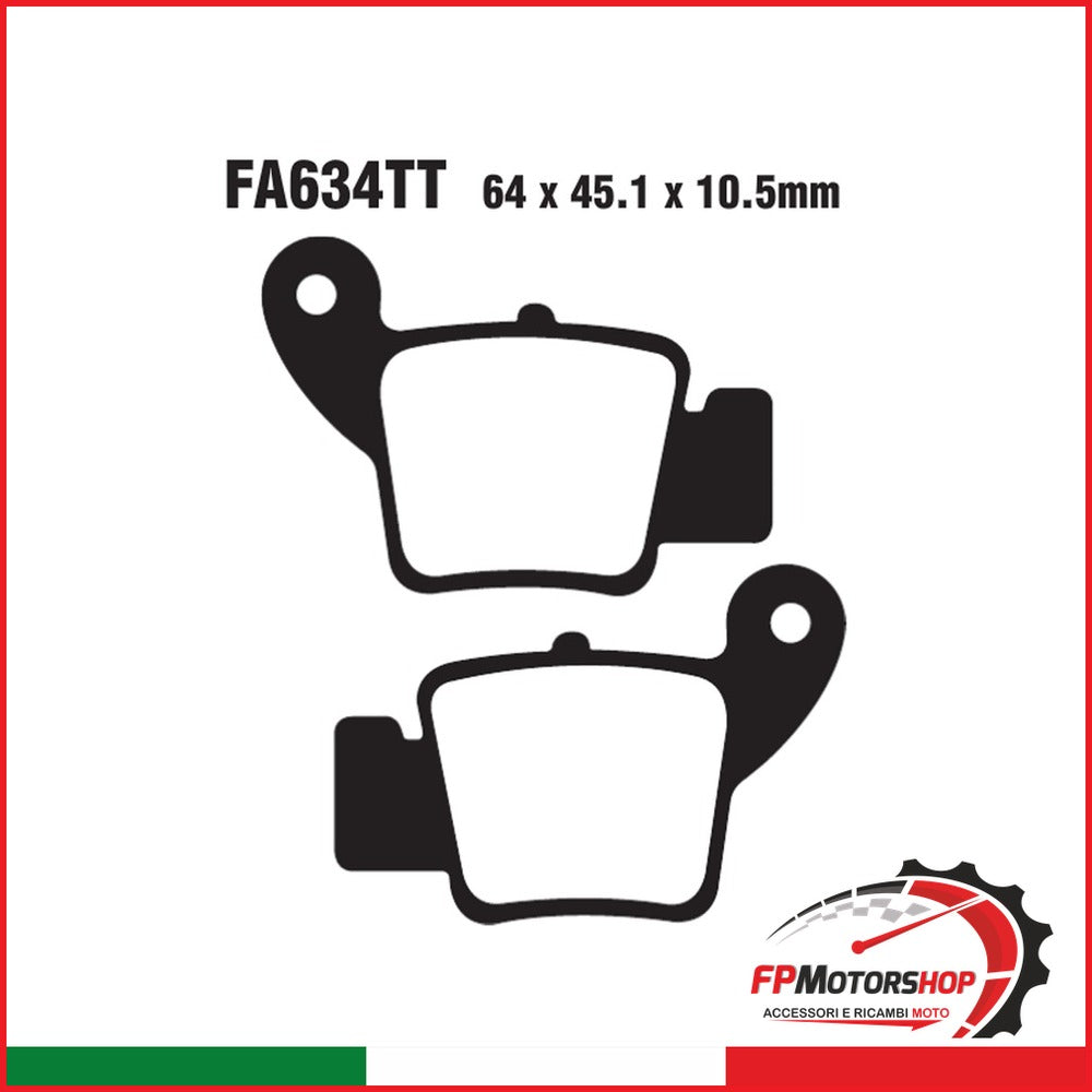 PASTIGLIE FRENO MOTO EBC FA634TT TT AJP 125/200/250 TRIAL/ENDURO/ENDURO
