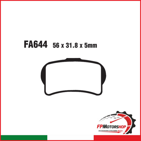 PASTIGLIE FRENO MOTO EBC FA644TT TT TXT RACIN G 125/250/280 GASGAS