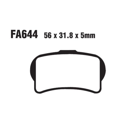 PASTIGLIE FRENO MOTO EBC FA644TT TT TXT RACIN G 125/250/280 GASGAS