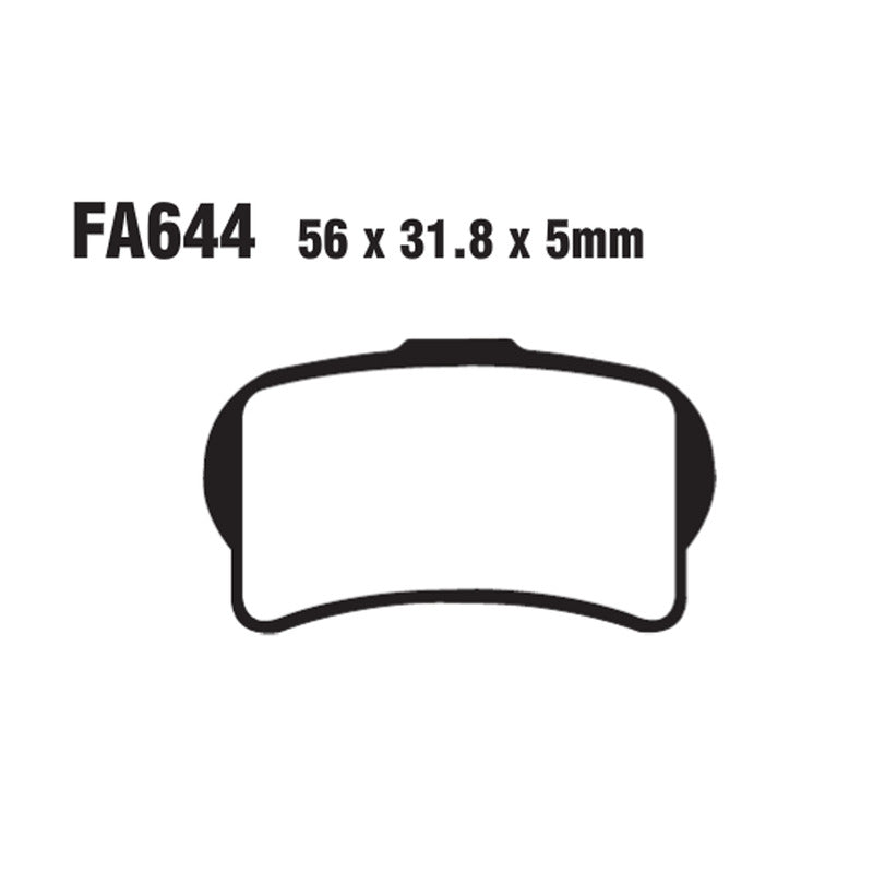 PASTIGLIE FRENO MOTO EBC FA644TT TT TXT RACIN G 125/250/280 GASGAS