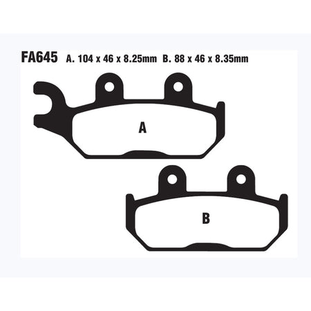 PASTIGLIE FRENO MOTO EBC FA645TT TT CAN AM COMMANDER MAX 1000 14 MAVERICK