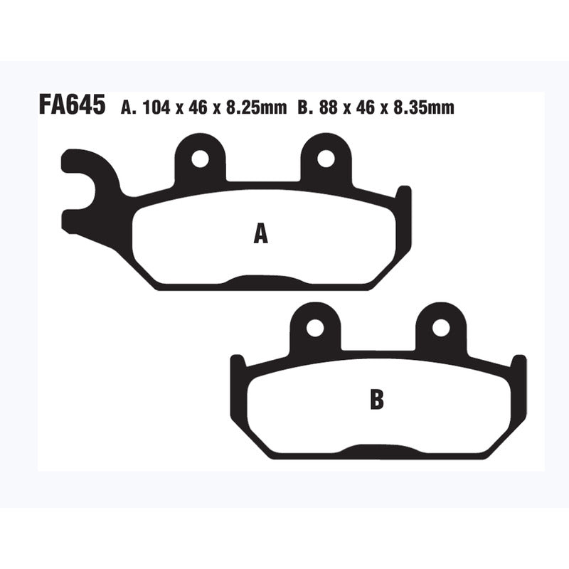 PASTIGLIE FRENO MOTO EBC FA645TT TT CAN AM COMMANDER MAX 1000 14 MAVERICK