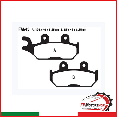 PASTIGLIE FRENO MOTO EBC FA645TT TT CAN AM COMMANDER MAX 1000 14 MAVERICK