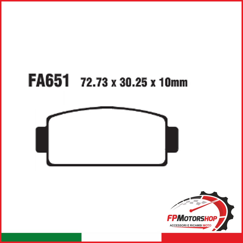 PASTIGLIE FRENO MOTO EBC FA651TT TT CF QUADZIL LA 500/600/800 13 15