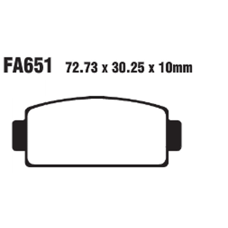 PASTIGLIE FRENO MOTO EBC FA651TT TT CF QUADZIL LA 500/600/800 13 15