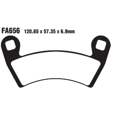 PASTIGLIE FRENO MOTO EBC FA656TT TT POLARIS SPORTSMAN 14 15 325/570 2014-2015