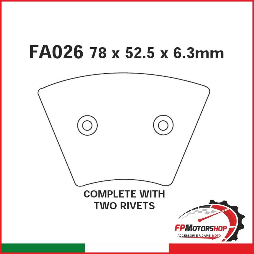 PASTIGLIE FRENO MOTO EBC FA026 H.D. FX-XL 73 77 HARLEY XLH 1000 SPORTSTER