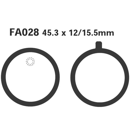 PASTIGLIE FRENO MOTO EBC FA028 YAMAHA RD 100/125/ 200 DX 75 80 100/125/200