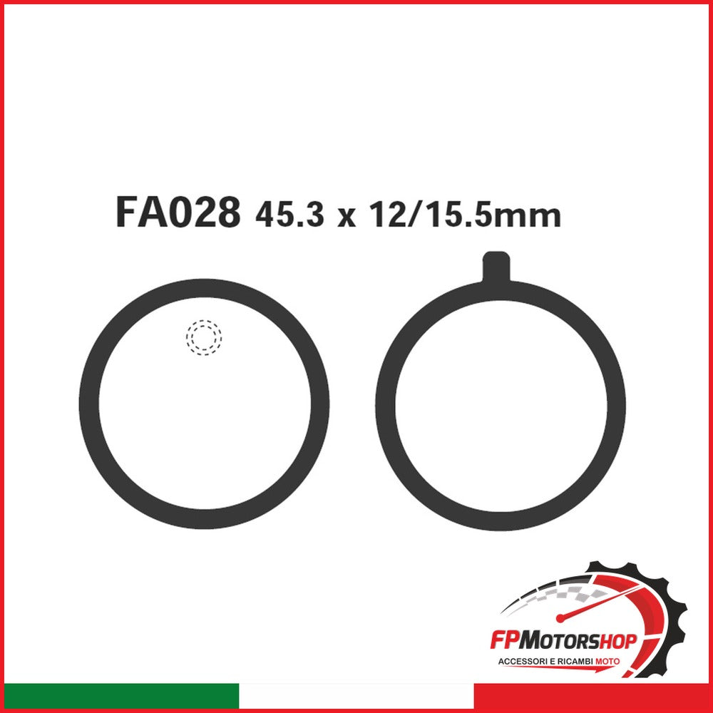 PASTIGLIE FRENO MOTO EBC FA028 YAMAHA RD 100/125/ 200 DX 75 80 100/125/200