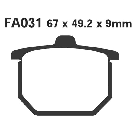 PASTIGLIE FRENO MOTO EBC FA031 HONDA CB750/900 79- CB 750/900 82 CBX 1000 Z