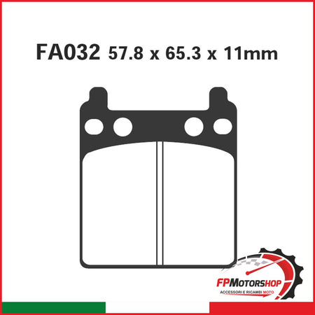 PASTIGLIE FRENO MOTO EBC FA032 HONDA CB750-GL1000 79- CB750 GL1000 ORGANICA DAL