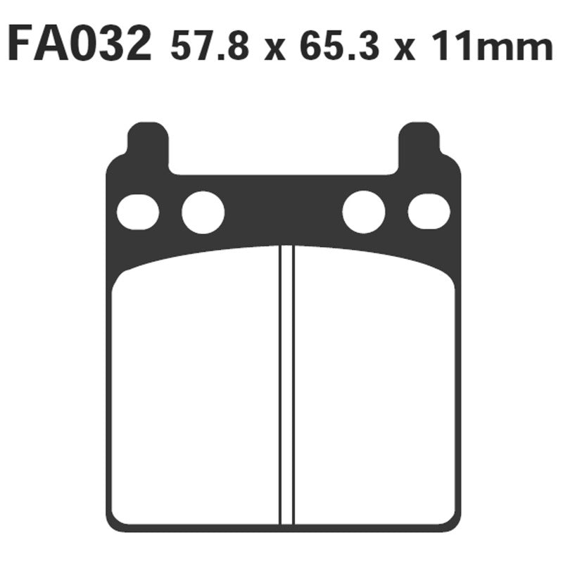 PASTIGLIE FRENO MOTO EBC FA032 HONDA CB750-GL1000 79- CB750 GL1000 ORGANICA DAL