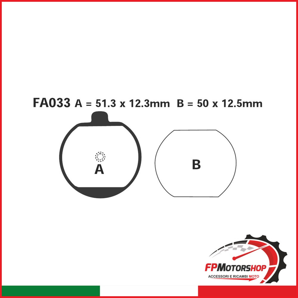 PASTIGLIE FRENO MOTO EBC FA033 KAWA Z650/1000 77- KAWASAKI ORGANICA DAL 1977