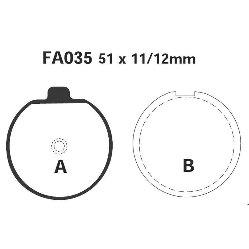 PASTIGLIE FRENO MOTO EBC FA035 SUZUKI GS400/750 77 80 ORGANICA 1977-1980