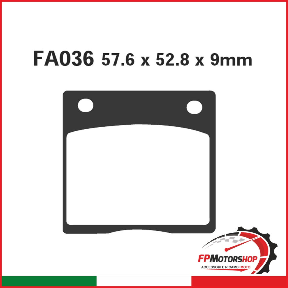 PASTIGLIE FRENO MOTO EBC FA036 SUZUKI GSX750 KATANA 84- ORGANICA DAL 1984