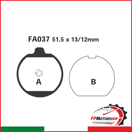 PASTIGLIE FRENO MOTO EBC FA037 KAWA Z650/750 KAWASAKI 76 78 ORGANICA 1976-1978