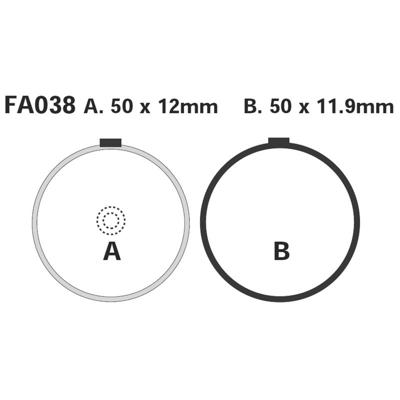PASTIGLIE FRENO MOTO EBC FA038 SUZUKI GS550/1000 77 80 ORGANICA 1977-1980