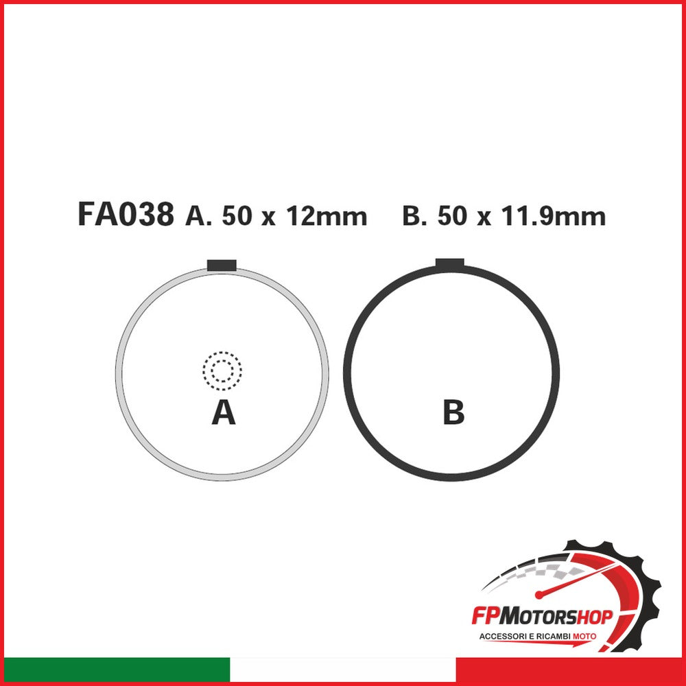 PASTIGLIE FRENO MOTO EBC FA038 SUZUKI GS550/1000 77 80 ORGANICA 1977-1980