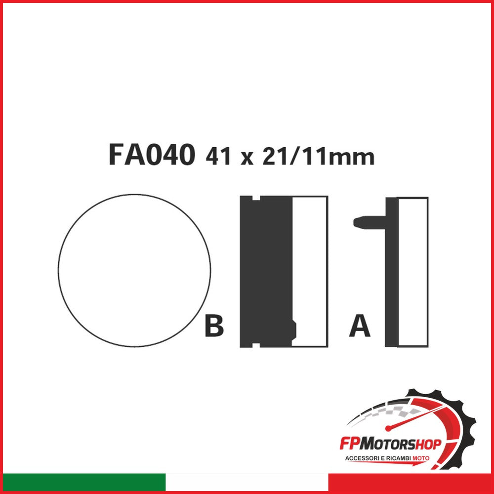 PASTIGLIE FRENO MOTO EBC FA040 HONDA POLARIS-HONDA POLARIS ORGANICA