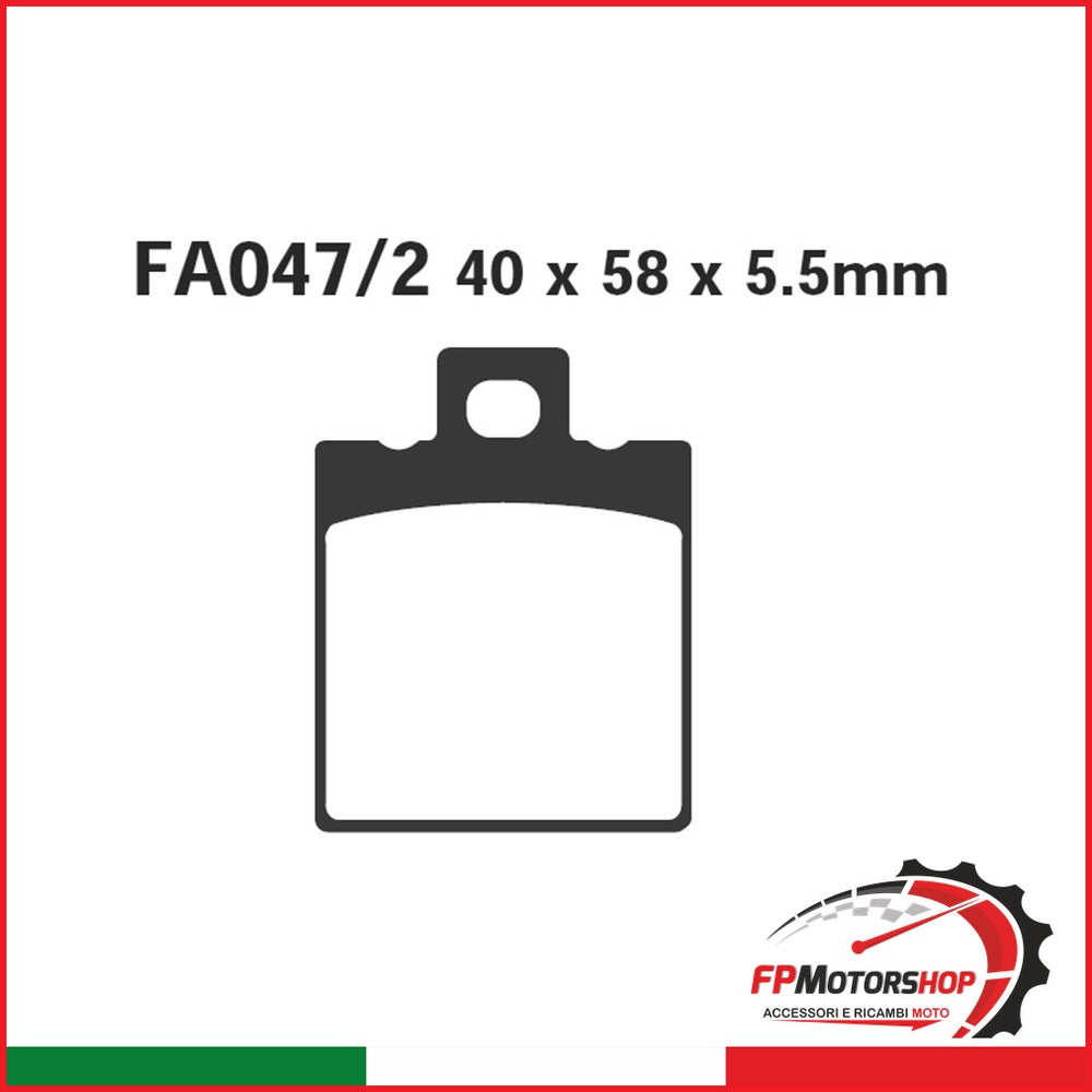 PASTIGLIE FRENO MOTO EBC FA047/2 GILERA RALLY 50 GARELLI ORGANICA
