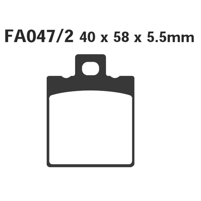 PASTIGLIE FRENO MOTO EBC FA047/2 GILERA RALLY 50 GARELLI ORGANICA