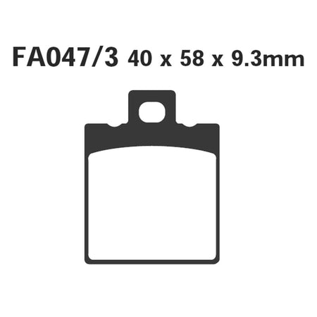 PASTIGLIE FRENO MOTO EBC FA047/3 HONDA NSR125R-CRM125 POST.