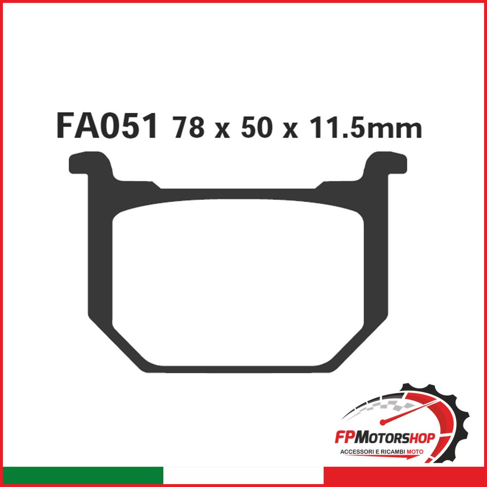 PASTIGLIE FRENO MOTO EBC FA051 SUZUKI GN 250 GSX 400 80- 1980-1987