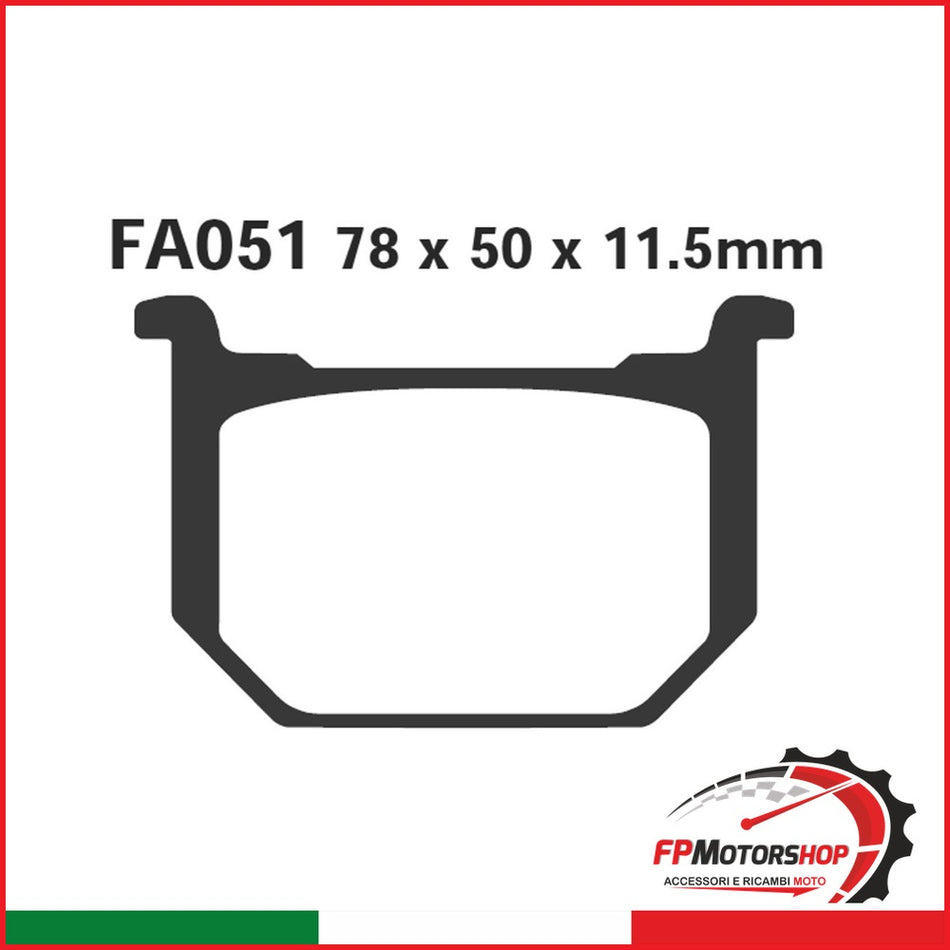 PASTIGLIE FRENO MOTO EBC FA051 SUZUKI GN 250 GSX 400 80- 1980-1987