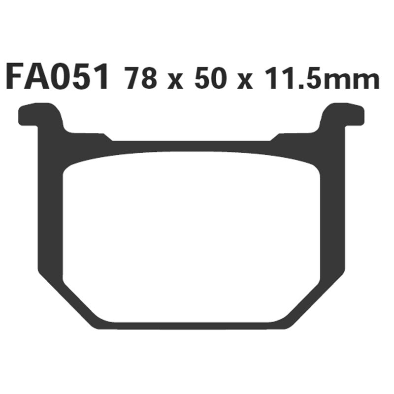PASTIGLIE FRENO MOTO EBC FA051 SUZUKI GN 250 GSX 400 80- 1980-1987