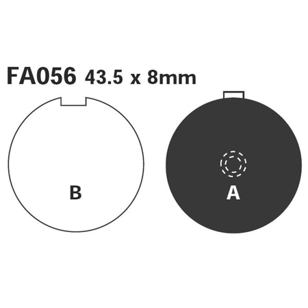 PASTIGLIE FRENO MOTO EBC FA056 HYOSUNG ANT. ANTERIORE ORGANICA