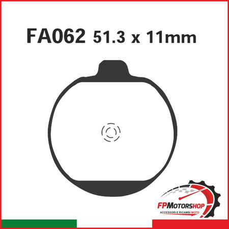 PASTIGLIE FRENO MOTO EBC FA062 KAWA Z1000/1300 79-8 2 ANT.FA62 79 82 ANTERIORE