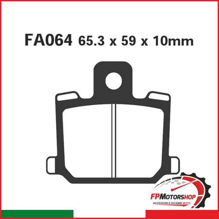 PASTIGLIE FRENO MOTO EBC FA064 YAMAHA RD 80- ANT. ANTERIORE 250/350 ORGANICA DAL