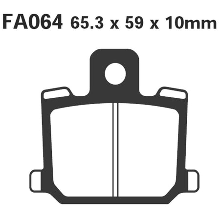 PASTIGLIE FRENO MOTO EBC FA064 YAMAHA RD 80- ANT. ANTERIORE 250/350 ORGANICA DAL