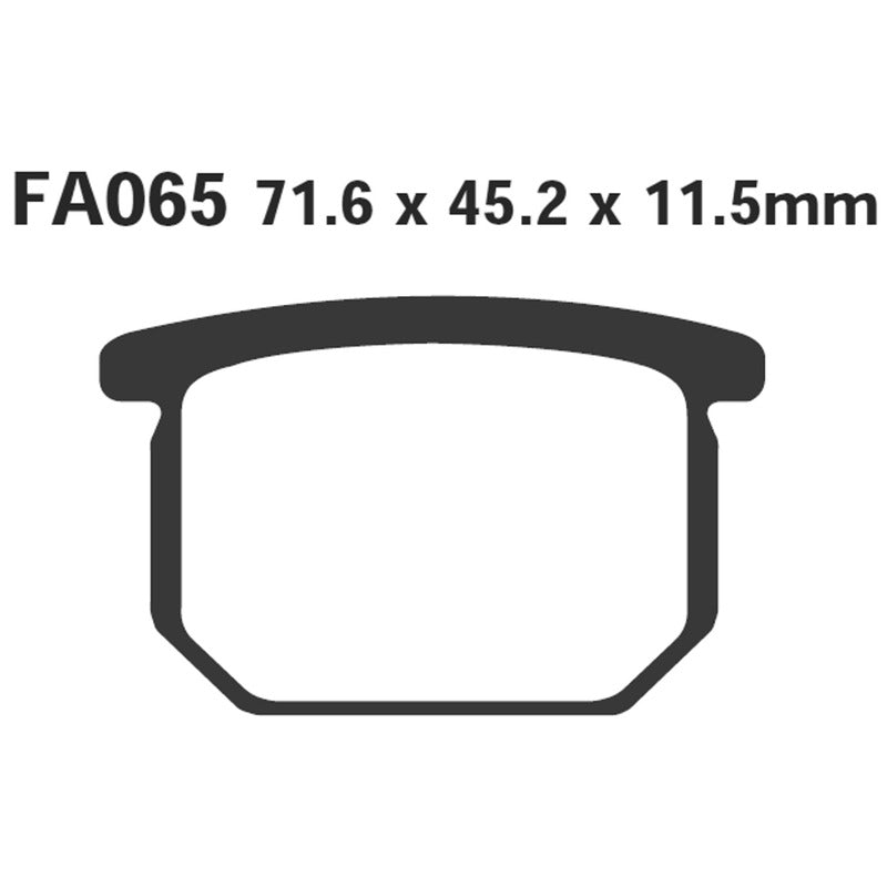 PASTIGLIE FRENO MOTO EBC FA065 SUZUKI GSX 80- ANT. ANTERIORE 750/1100 ORGANICA