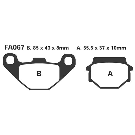 PASTIGLIE FRENO MOTO EBC FA067 KAWA KLR650 SUZUKI GSX APRILIA KAWASAKI