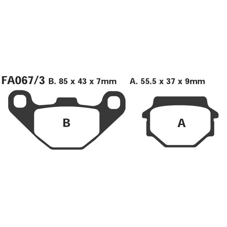PASTIGLIE FRENO MOTO EBC FA067/3 KAWA KLE 500 POST. KAWASAKI