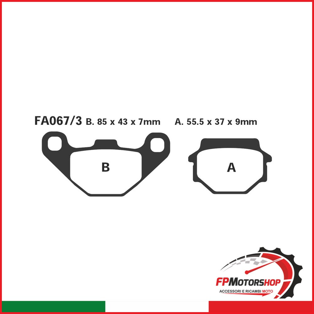 PASTIGLIE FRENO MOTO EBC FA067/3 KAWA KLE 500 POST. KAWASAKI