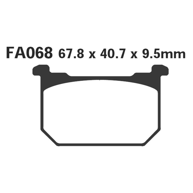 PASTIGLIE FRENO MOTO EBC FA068 KAWA GPZ 1100 82- KAWASAKI 550/750 ORGANICA DAL