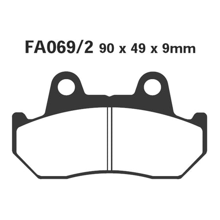 PASTIGLIE FRENO MOTO EBC FA069/2 HONDA CN250-GL1100 ANT.