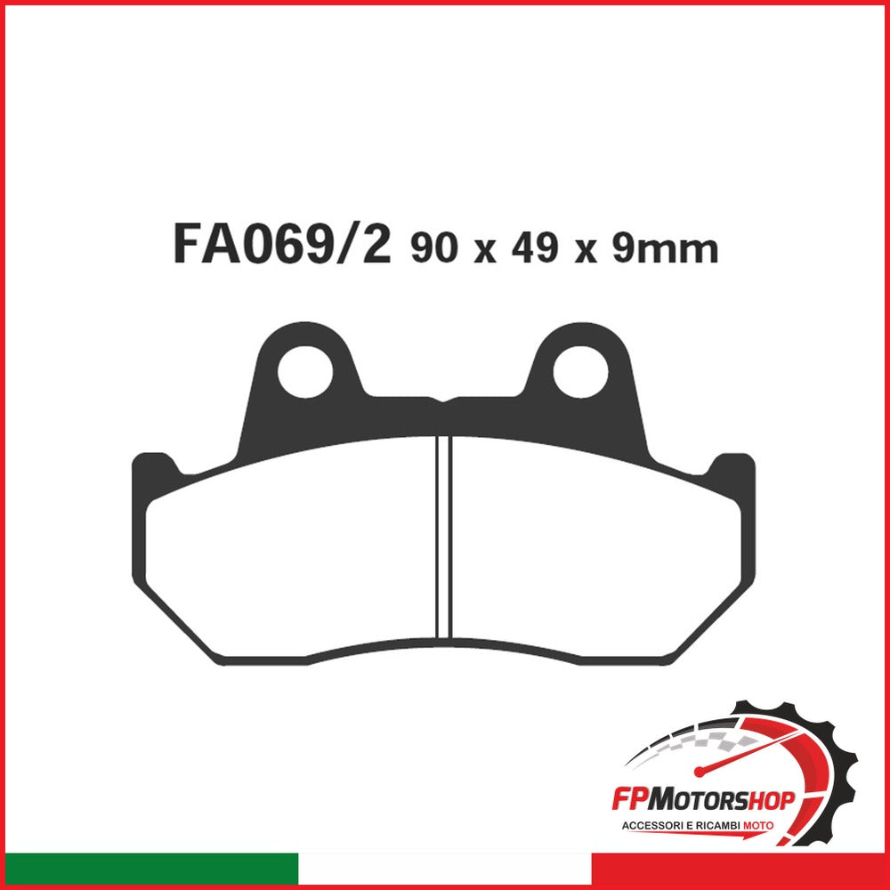 PASTIGLIE FRENO MOTO EBC FA069/2 HONDA CN250-GL1100 ANT.